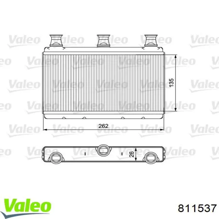 Compre 811537 VALEO Radiador de forno (de aquecedor)