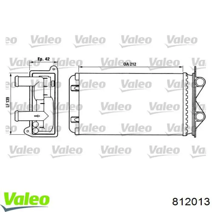 812013 VALEO Radiador de forno (de aquecedor)