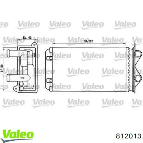 Radiador de forno (de aquecedor) VALEO 812013 preço, a partir de 23,69 USD