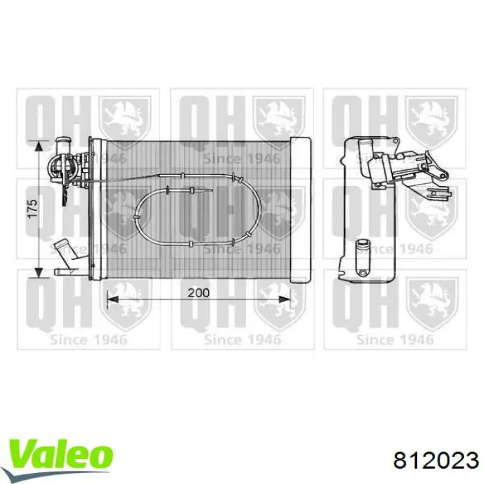 Radiador de forno (de aquecedor) 812023 VALEO