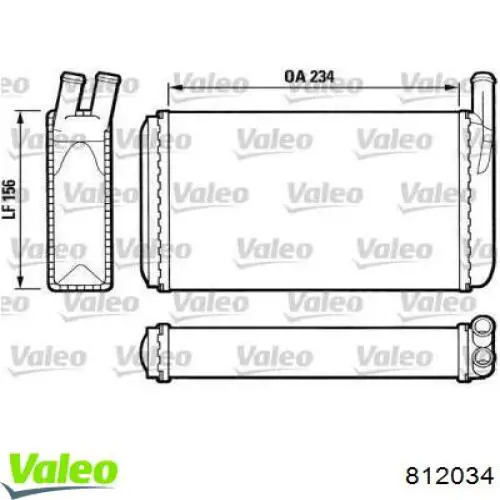 Radiador de forno (de aquecedor) VALEO 812034 preço, a partir de 29,01 USD