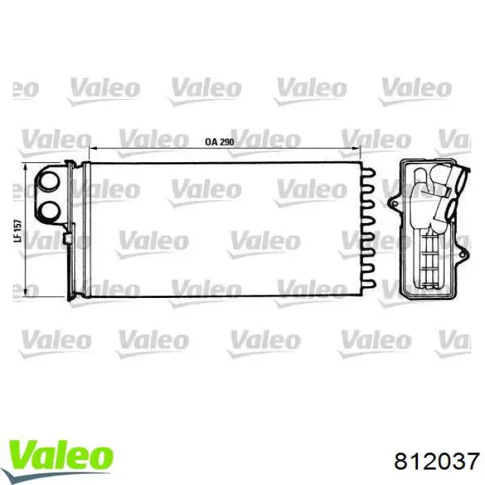 812037 VALEO Radiador de forno (de aquecedor)