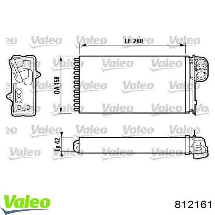 Radiador de forno (de aquecedor) 812161 VALEO