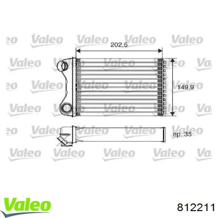 812211 VALEO Radiador de forno (de aquecedor)