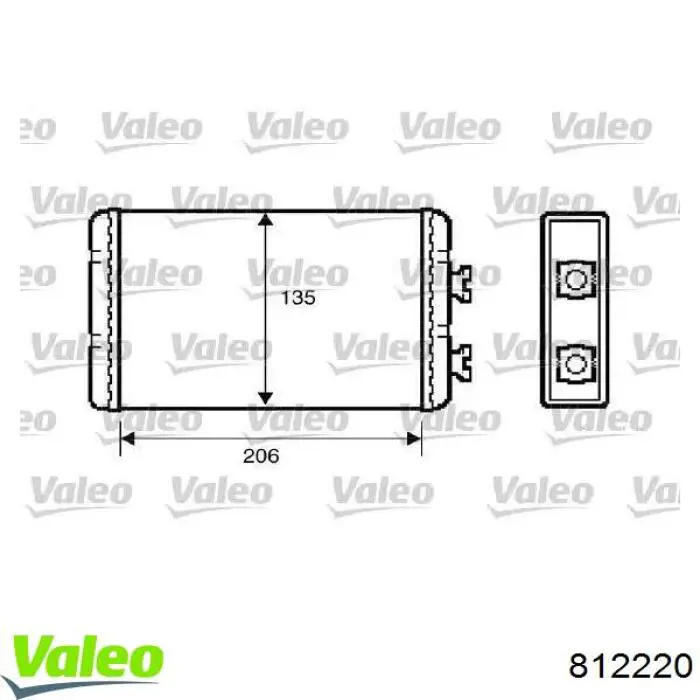 Radiador de forno (de aquecedor) VALEO 812220 preço, a partir de 44,34 USD