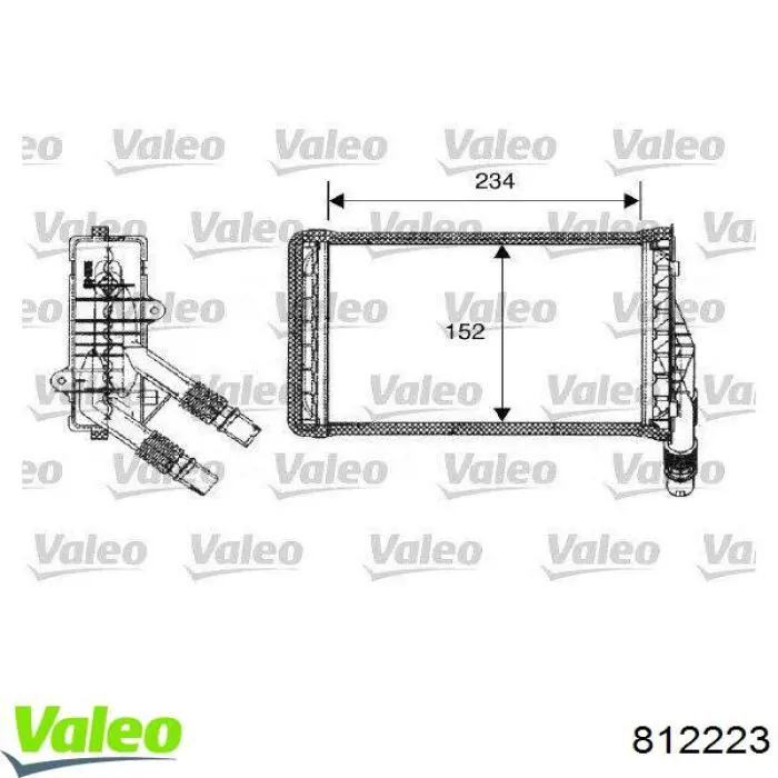 Compre 812223 VALEO Radiador de forno (de aquecedor)
