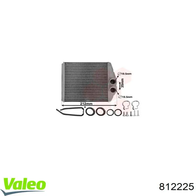 Compre 812225 VALEO Radiador de forno (de aquecedor)