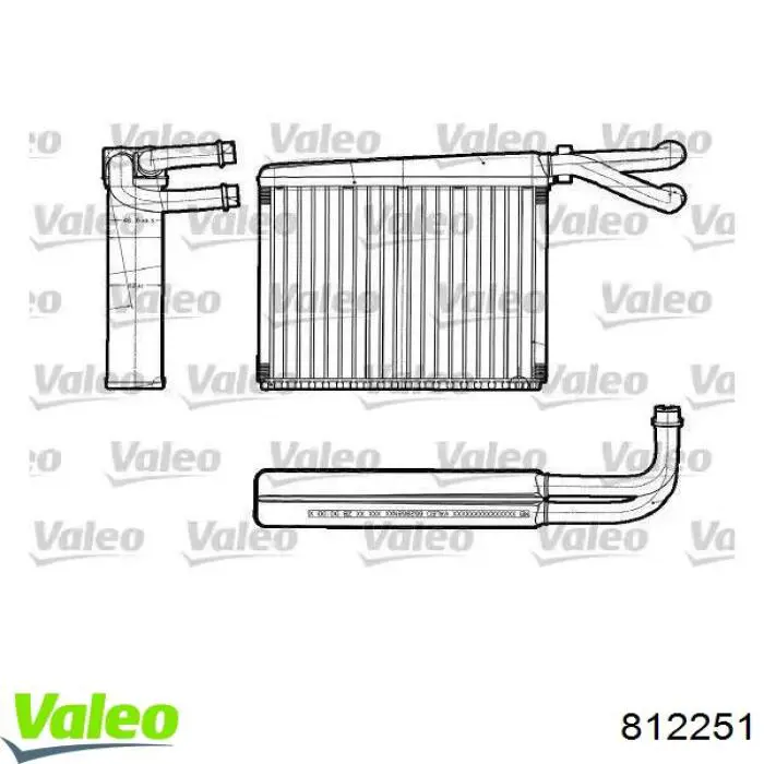 812251 VALEO Radiador traseiro de forno (de aquecedor)