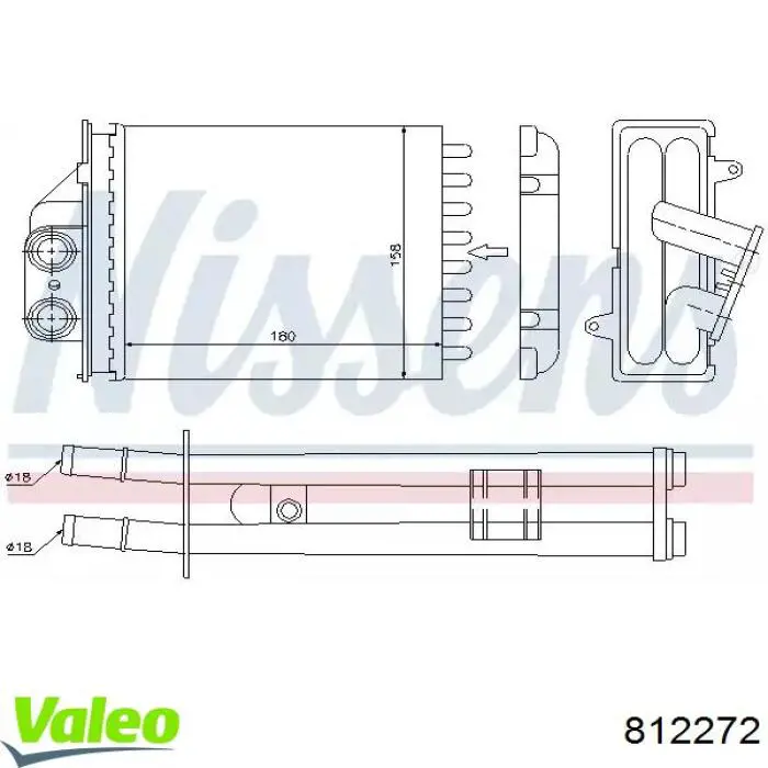 Compre 812272 VALEO Radiador de forno (de aquecedor)