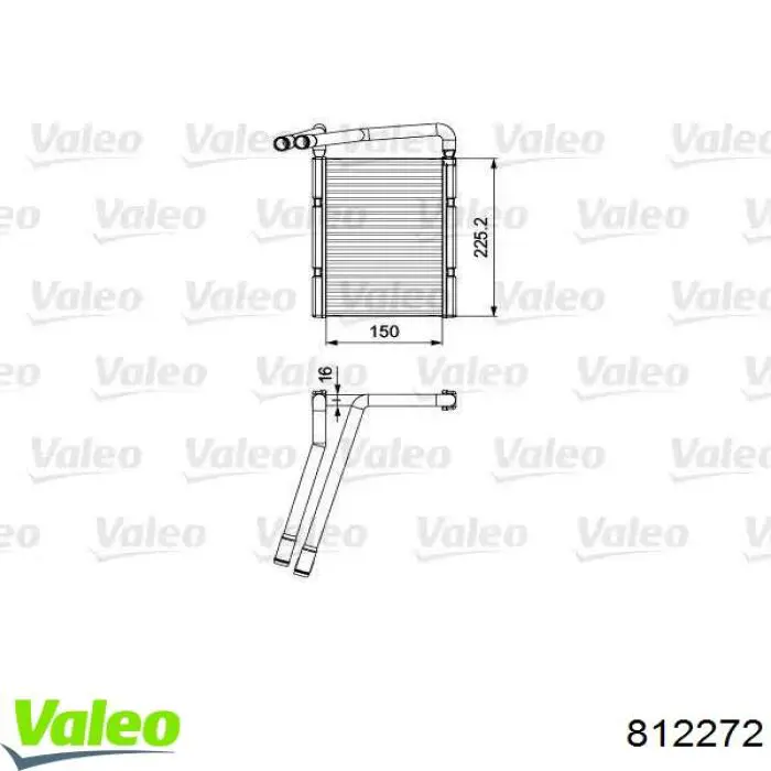 Radiador de forno (de aquecedor) VALEO 812272 preço, a partir de 51,35 USD