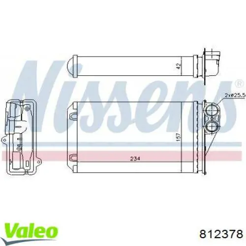Compre 812378 VALEO Radiador de forno (de aquecedor)