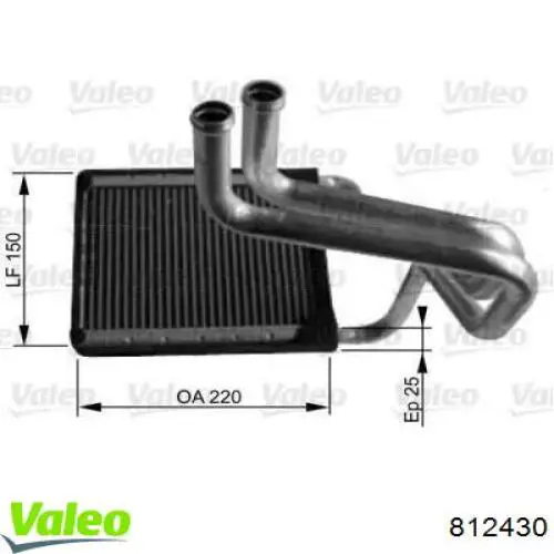 Compre 812430 VALEO Radiador de forno (de aquecedor)