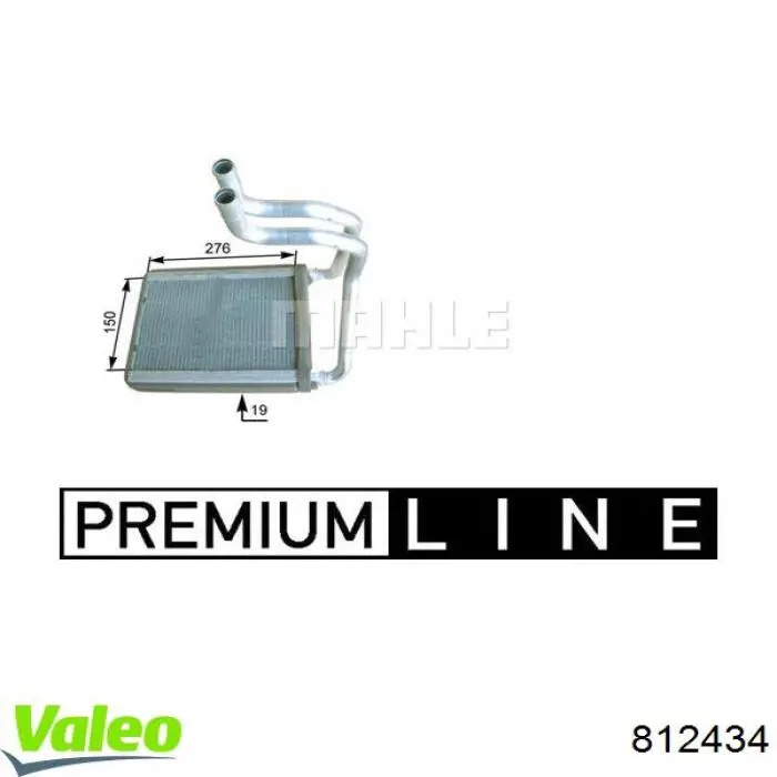 Compre 812434 VALEO Radiador de forno (de aquecedor)