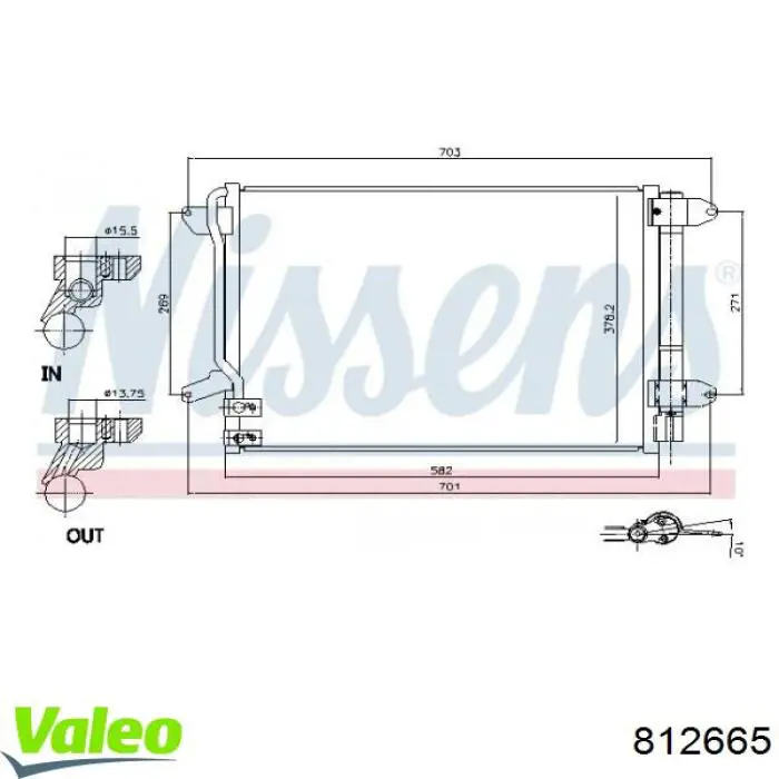 812665 VALEO Radiador de aparelho de ar condicionado