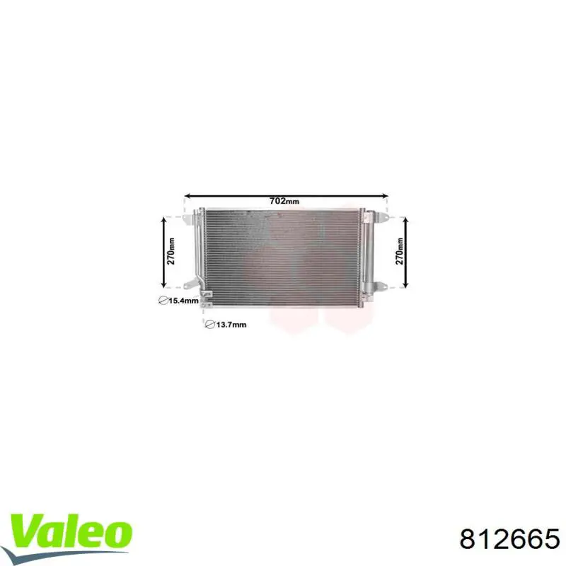 Radiador de aparelho de ar condicionado VALEO 812665 preço, a partir de 129,58 USD