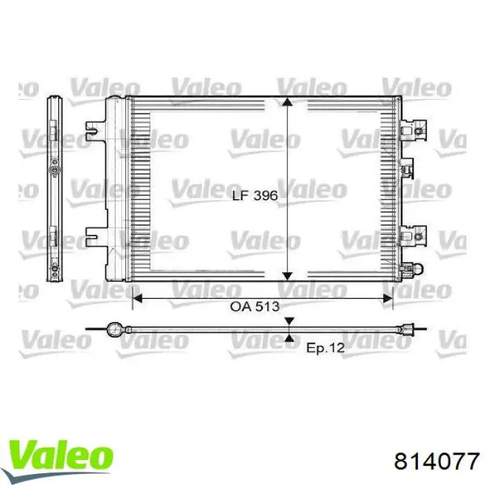 814077 VALEO Radiador de aparelho de ar condicionado