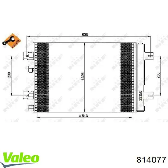 Radiador de aparelho de ar condicionado VALEO 814077 preço, a partir de 92,83 USD