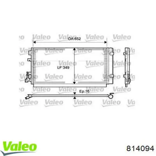 814094 VALEO Radiador de aparelho de ar condicionado