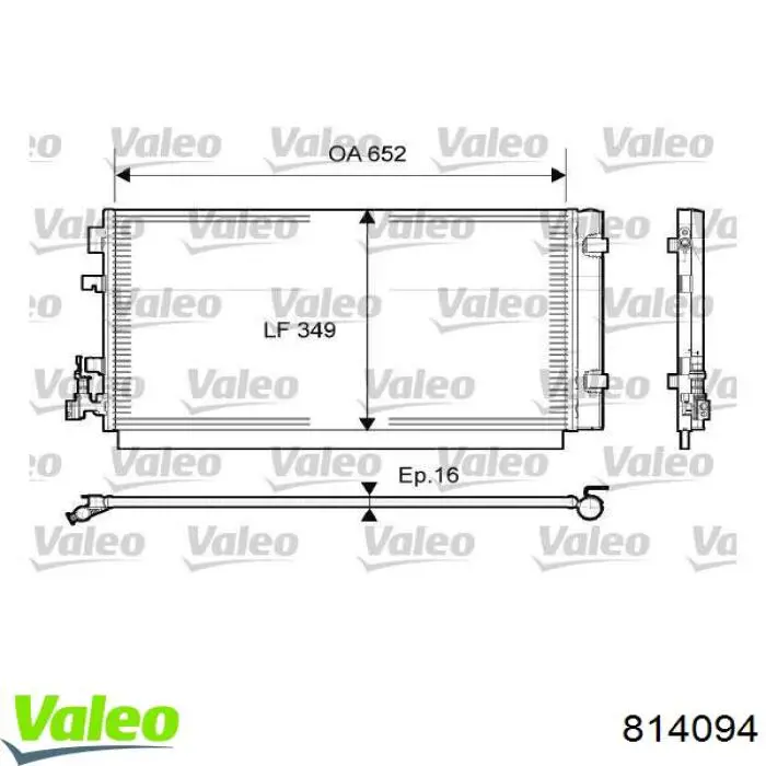 Radiador de aparelho de ar condicionado VALEO 814094 preço, a partir de 105,67 USD