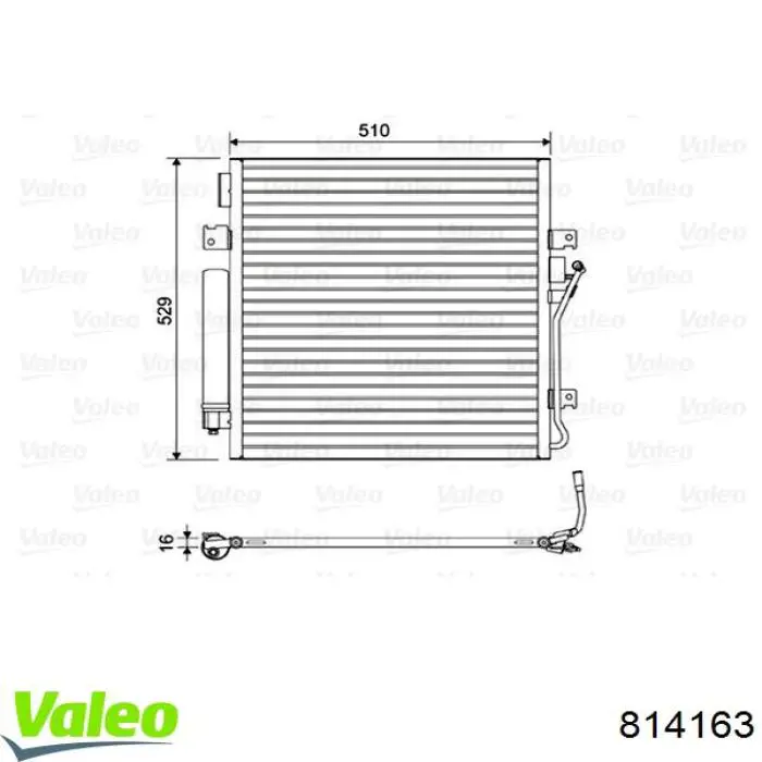 Radiador de aparelho de ar condicionado K68033237AB Fiat/Alfa/Lancia