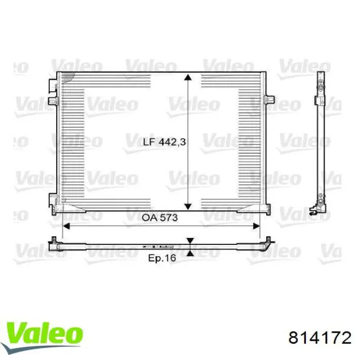 Radiador de aparelho de ar condicionado 814172 VALEO