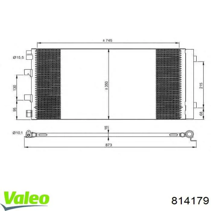 814179 VALEO Radiador de aparelho de ar condicionado