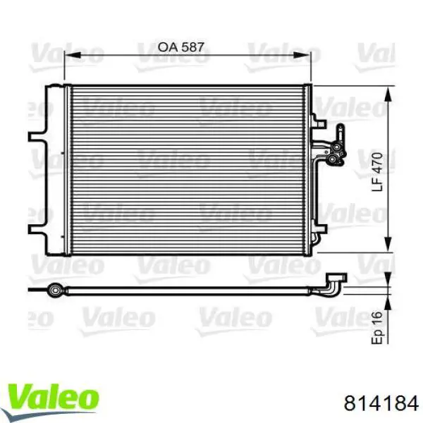 814184 VALEO Radiador de aparelho de ar condicionado