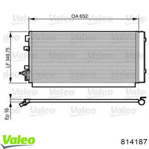 Radiador de aparelho de ar condicionado VALEO 814187 preço, a partir de 99,69 USD