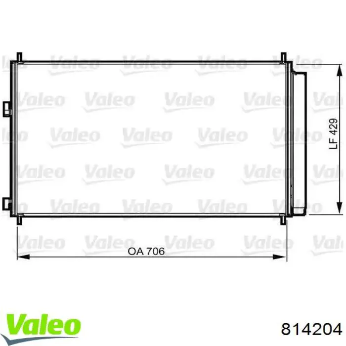 814204 VALEO Radiador de aparelho de ar condicionado