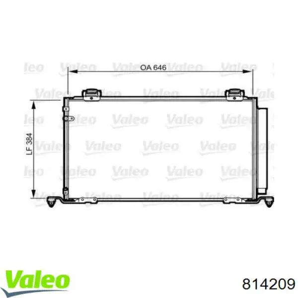 814209 VALEO Radiador de aparelho de ar condicionado