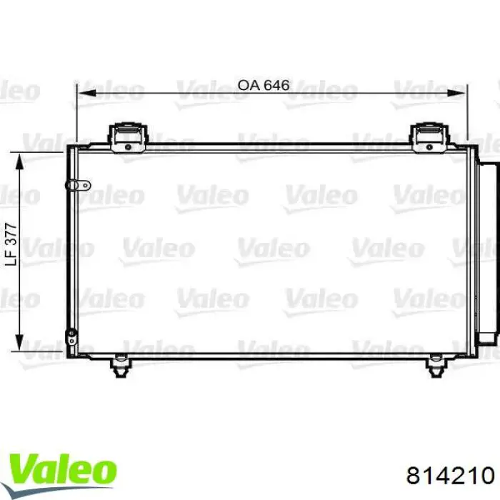 814210 VALEO Radiador de aparelho de ar condicionado