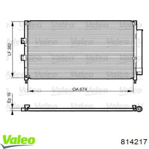 Radiador de aparelho de ar condicionado VALEO 814217 preço, a partir de 118,49 USD
