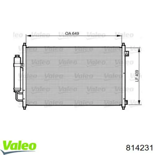 814231 VALEO Radiador de aparelho de ar condicionado