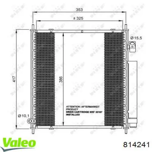 Compre 814241 VALEO Radiador de aparelho de ar condicionado