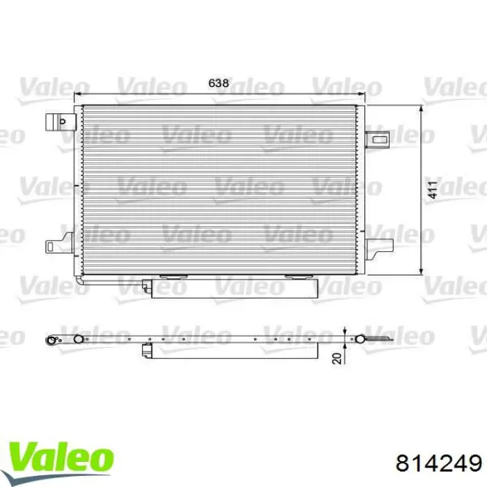 Radiador de aparelho de ar condicionado VALEO 814249 preço, a partir de 76,76 USD