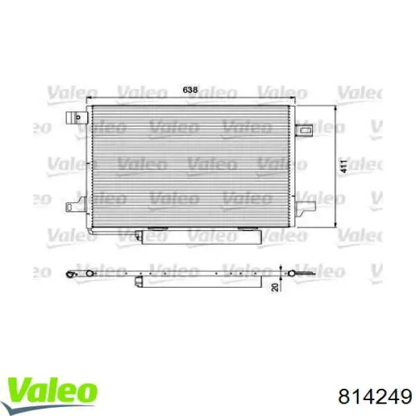 Compre 814249 VALEO Radiador de aparelho de ar condicionado