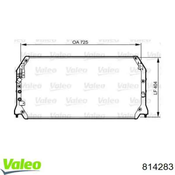 814283 VALEO Radiador de aparelho de ar condicionado