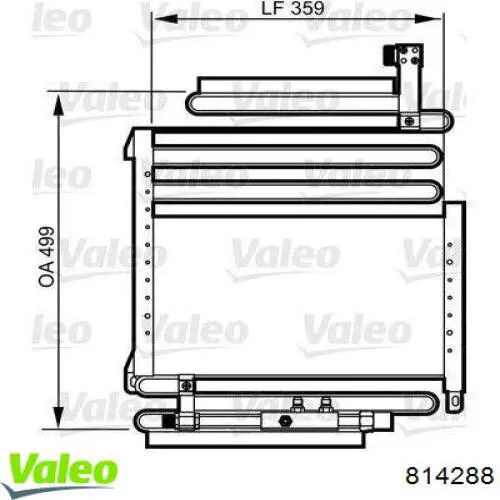 814288 VALEO Radiador de aparelho de ar condicionado