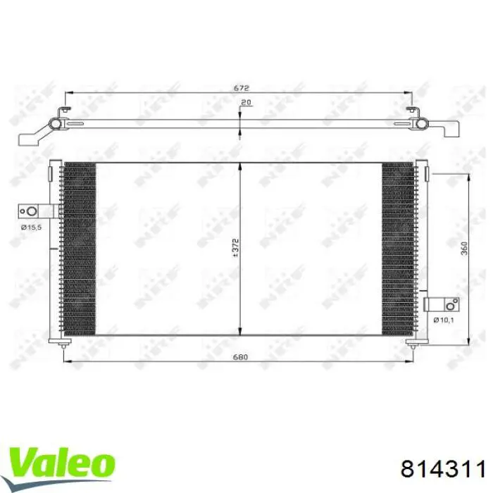 Radiador de aparelho de ar condicionado VALEO 814311 preço, a partir de 115,82 USD
