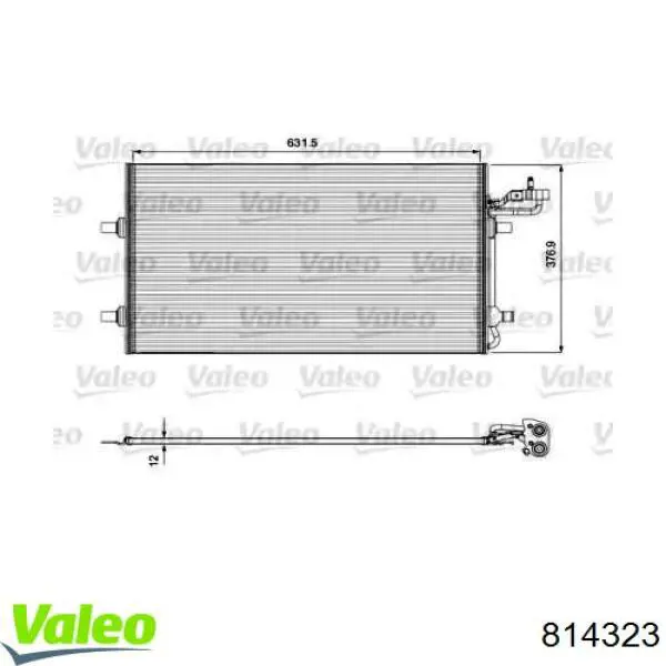 814323 VALEO Radiador de aparelho de ar condicionado