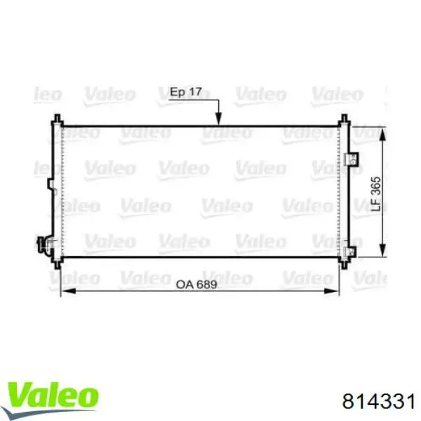 Radiador de aparelho de ar condicionado VALEO 814331 preço, a partir de 85,17 USD