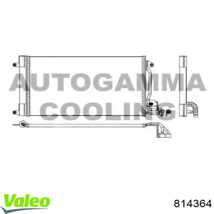 814364 VALEO Radiador de aparelho de ar condicionado