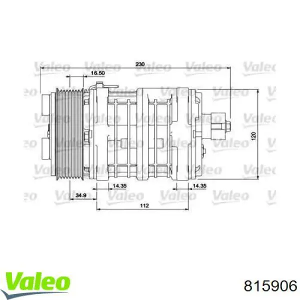 Compressor de aparelho de ar condicionado VALEO 815906 preço, a partir de 818,92 USD