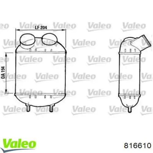 816610 VALEO Radiador de intercooler