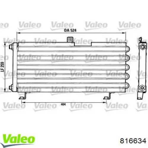  Radiador de aparelho de ar condicionado Peugeot 205 I hatchback (741A, C) (1983 - 1987) I