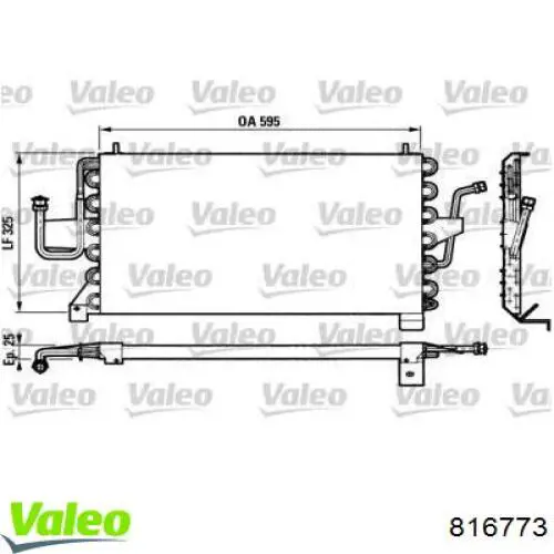 Radiador de aparelho de ar condicionado Ford Escort IV GAF, AWF, ABFT