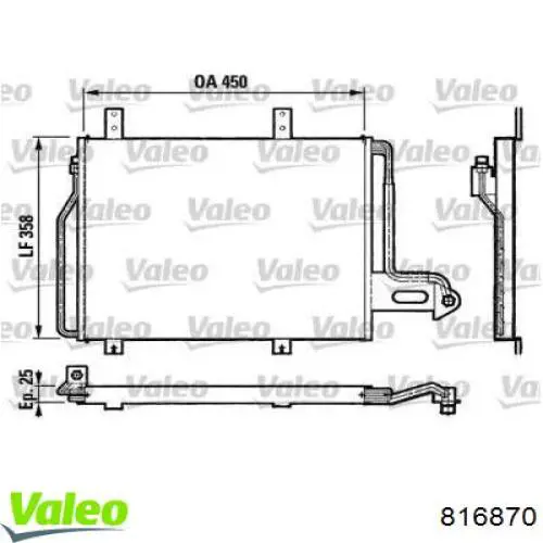 Radiador de aparelho de ar condicionado VALEO 816870 preço, a partir de 157,71 USD