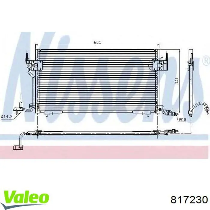 Radiador de aparelho de ar condicionado VALEO 817230 preço, a partir de 76,86 USD