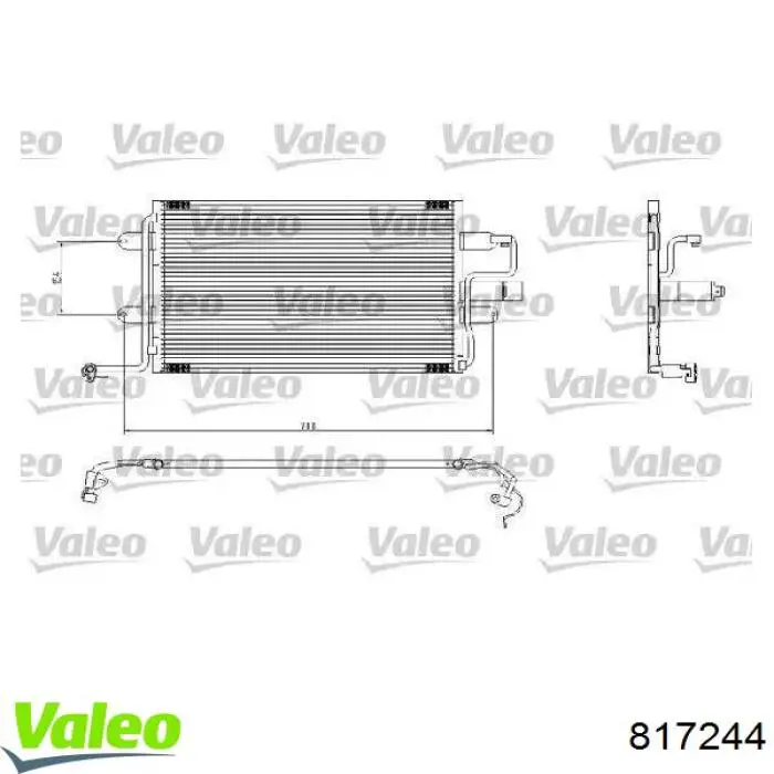 Compre 817244 VALEO Radiador de aparelho de ar condicionado