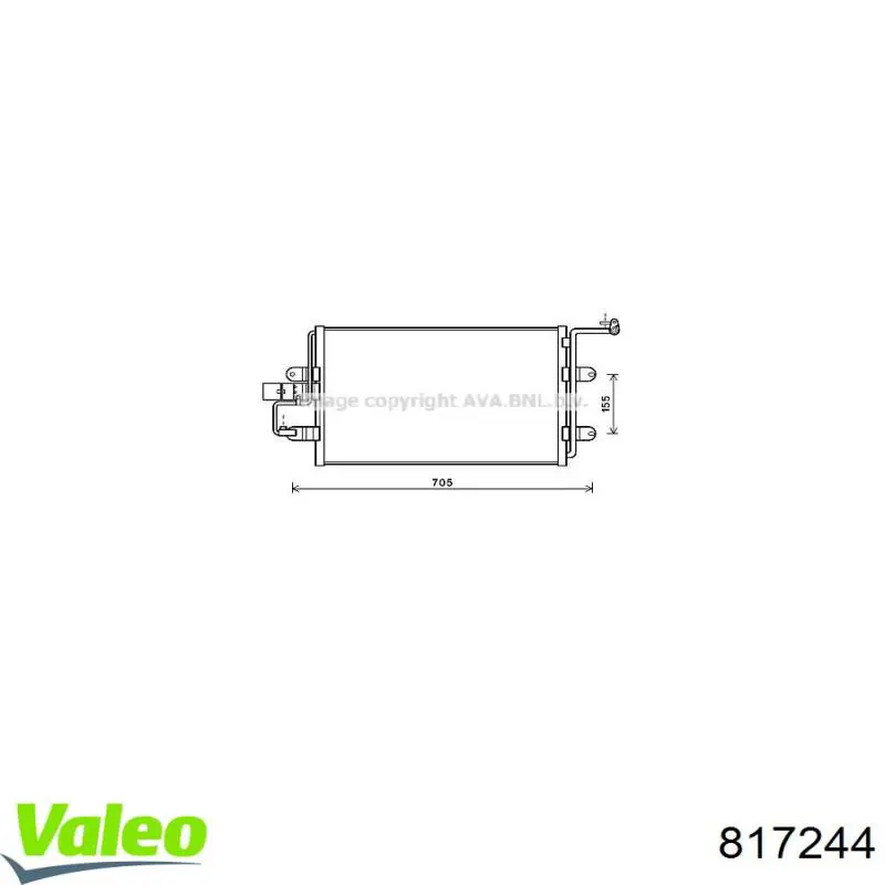 Radiador de aparelho de ar condicionado VALEO 817244 preço, a partir de 32,22 USD